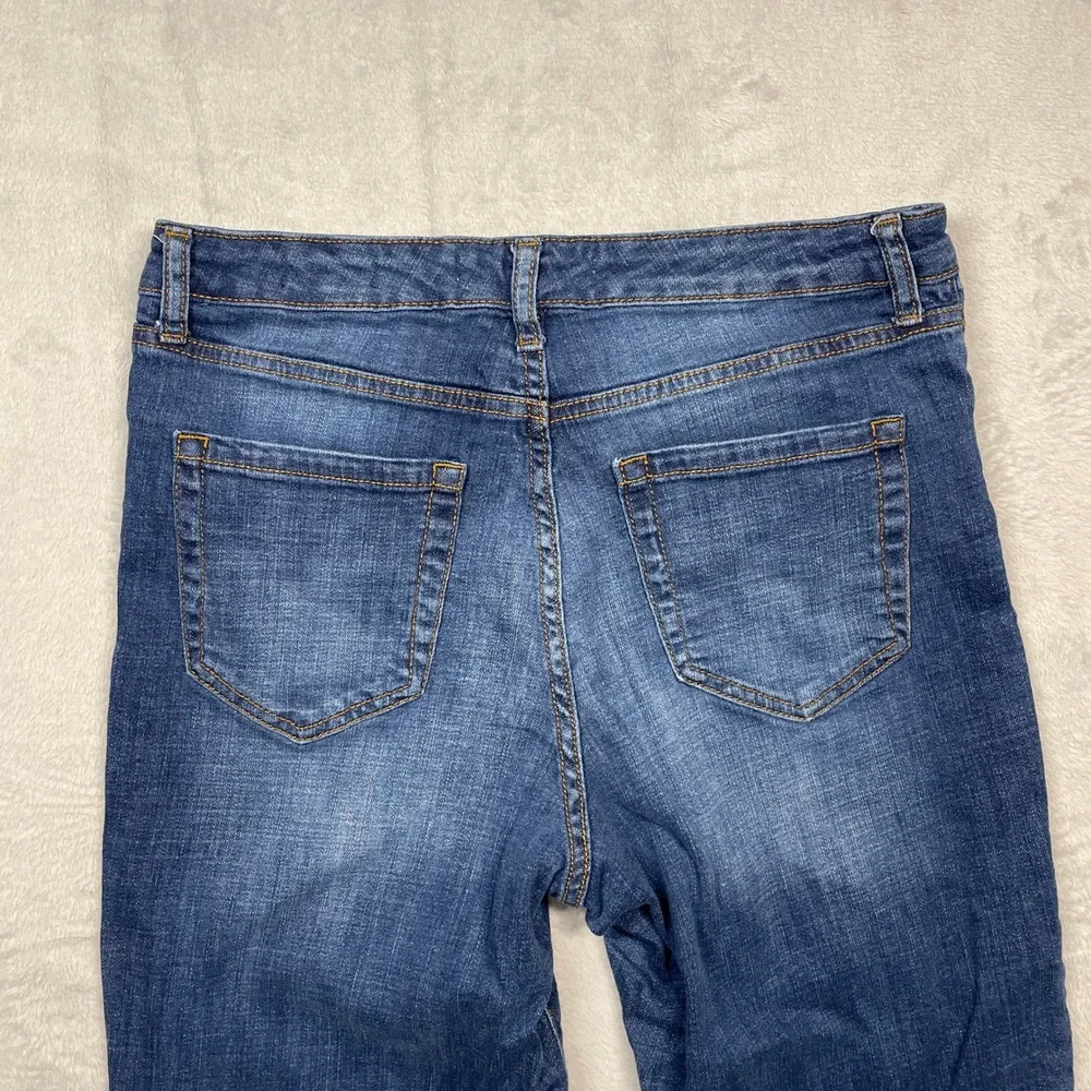Ella Moss Straight Jeans Women 10/30 Blue High Waist Stretch Medium Wash